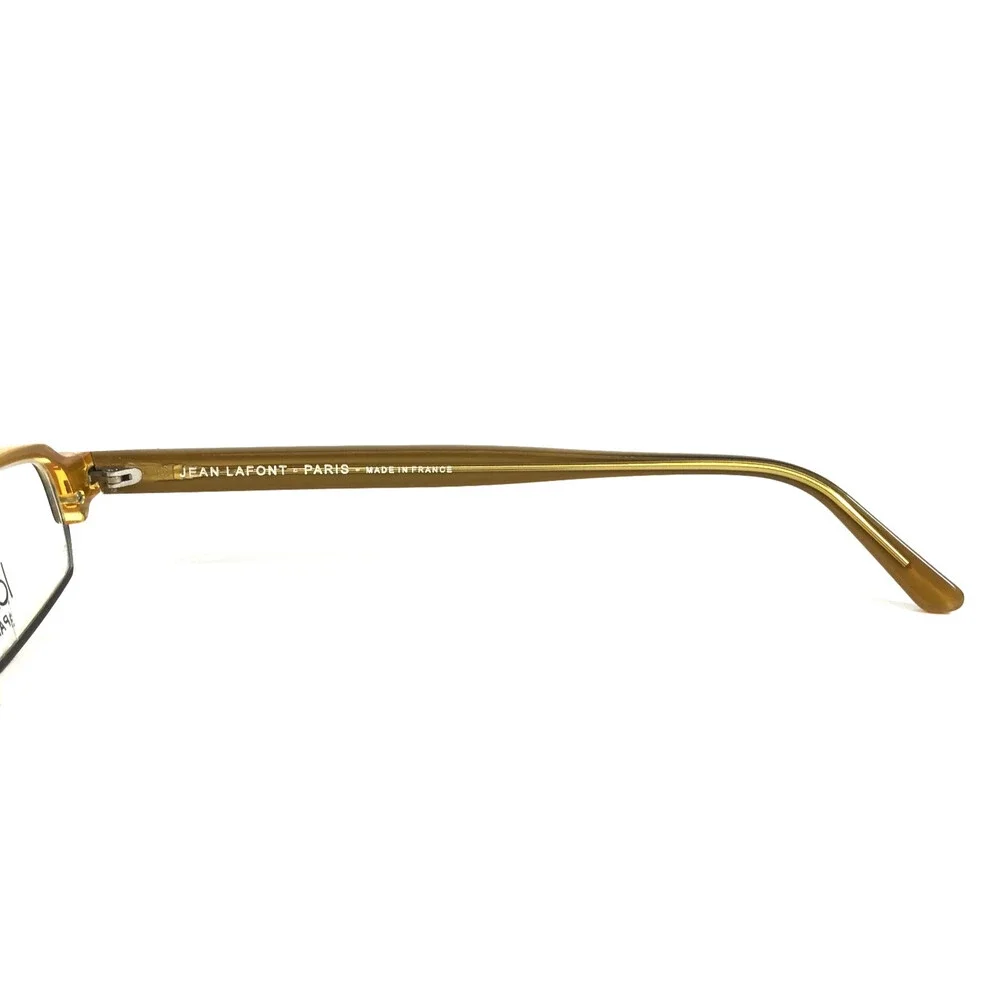 Jean Lafont Eyeglasses Frames RASPAIL 503 Dark Brown Yellow Rectangle 50-20-145